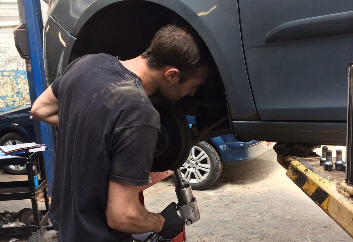 Dan working on car